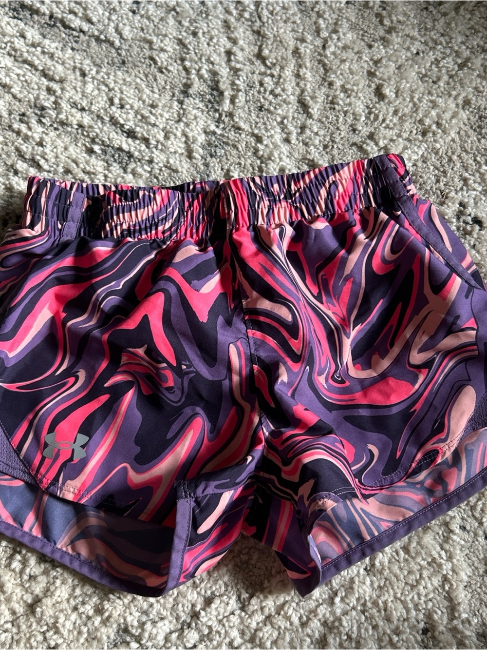 Under Armour Women’s Pink & Purple Swirl Athletic Shorts